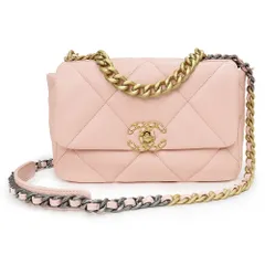 シャネル AS1160 19 ココマーク マトラッセ チェーン シャイニーラムスキン ショルダー ハンドバッグ 斜め掛け ピンク シルバー アンティークゴールド アンティークシルバー金具 箱付 CHANEL（未使用　展示品）