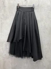 clear クリア CL-8940 チュールドッキングアシンメトリースカート ロング スカート sizeF/黒 ■◇ レディース