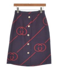 タグ付き美品】 GUCCI デニムスカート 金ボタン シェリーライン 38
