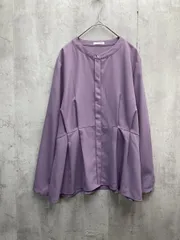 GLACIER グラシア ペプラムシャツ ブラウス シャツ sizeL/紫 ■◇ レディース