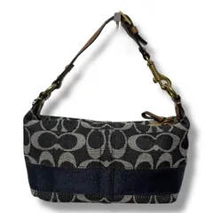 極美品 コーチ coach デニム ワンショルダーバッグ アクセサリーポーチ シグネチャー Denim Sig Accessory Pouch y2k