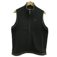 クロコダイル CROCODILE フリースベスト 裏起毛 ハイネック ジップアップ ロゴ 刺繍 M グレー /XZ ■ECD001