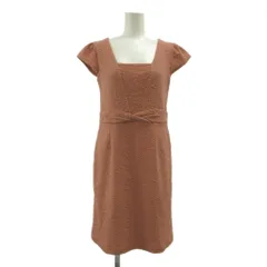 プロポーション ボディドレッシング PROPORTION BODY DRESSING ワンピース 半袖 ひざ丈 スクエアネック 2 ピンク /XZ ■ECD001