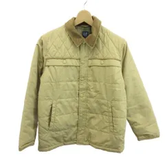 ギャップキッズ  ジャケット ジャンパー 中綿 子ども服 160 ベージュ キルティング 長袖 コーデュロイ襟 /PP ■ECD001