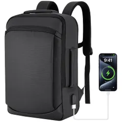 [Gyasiona] ビジネスリュック メンズ 防水 大容量 20L-30L拡張 USB充電ポート 15.6インチPC収納 薄型 軽量 耐衝撃 通気性 通勤 通学 出張 旅行 A4収納可 おしゃれ バックパック 4WAY 防災 高校生 大学生 社会人 男女兼用