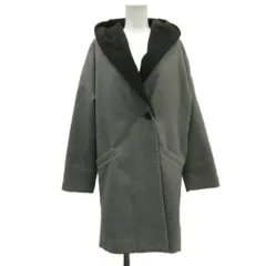 オリーブデオリーブ OLIVE des OLIVE ロングコート グレー ネイビー 紺 フード 長袖 無地 バイカラー /PP ■ECD001