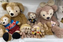 MO-00575 ダッフィー シェリーメイ ぬいぐるみ Disney ディズニーシー ディズニー 特大ぬいぐるみ2体 小2体 手袋 ミニ5体 セット 大量のサムネイル