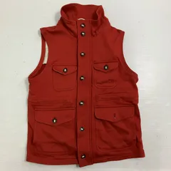 ◆ BURBERRY BLACK LABEL バーバリーブラックレーベル ベスト コットン アウター コットンベスト ジップアップ メンズ Lサイズ レッド フード欠品 三陽商会 古着