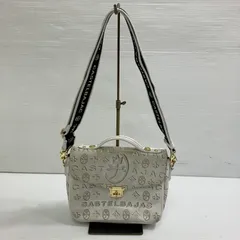 ◆ CASTELBAJAC カステルバジャック ショルダーバッグ ハンドバッグ ２ウェイ ホワイト系 柄 Cite シテシリーズ 手付き 中古品