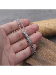 ジュエリー メンズ ネックレス 変色しないバイキング神話シンボル ネックレス タリスマン メンズ バイキング ルーン ベグヴィシル アミュレット ペンダント アンティーク風スチールジュエリー