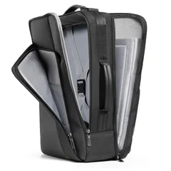 [Inateck] リュック、ビジネス15.6-16インチパソコン バッグ、多機能、バックパック3way軽量防水、取り外し可能なショルダーストラップと2つのハンドル付き、 出張/都市通勤用 - ブラック男女兼用