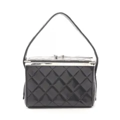 シャネル CHANEL ハンドバッグ マトラッセ ブラック ラムスキン（羊革） マトラッセ バニティ ハンドバッグ レディース Used B
