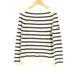 美品 YURI PARK ユリパーク ニットプルオーバー サイズ表記なし メリノウール100％ ボーダー 長袖 レディース AO3944A41 