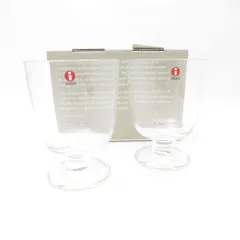 未使用 iittala イッタラ レンピ グラス 2点 無鉛ガラス ペア クリア 約340ml 北欧 フィンランド SC10559D2 