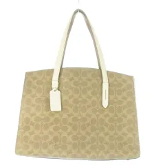 コーチ COACH トートバッグ PVC レザー シグネチャー ロゴ チャーム 茶 ブラウン 31210 /AO23 ■GY18