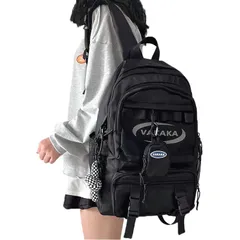 [ZESU] リュック 韓国 レディース 通学 大容量 リュックサック メンズ 高校生 女子 通勤 学生 男女 旅行 入学 タウンリュック バックパック スクール りゅっくさっく アウトドア 可愛い (ブラック)