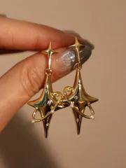 ジュエリー レディース イヤーアクセサリー 1ペア ファッション高級スター型ドロップピアス、女性のあらゆるシーンに適しています