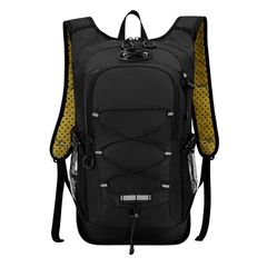 [ModaFusion] Lightweight Hiking Backpack for Men and Women, 15 Liters, Waterproof, Durable, Trekking, Cycling, Small Backpack, Emergency Backpack, Travel, Commuting, Outdoor Activities, Hiking, Sports, Ergonomic Design, Day Trip, Multifunctional, Unisex (Black)