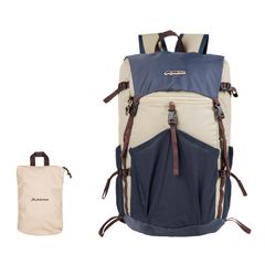 [BISINNA] Backpack, 310g Ultralight, Foldable, Hiking, 22L + 8L, Outdoor, Camping, Large Capacity, Water-Repellent, Durable, Multifunctional, Easy to Carry, Unisex (Blue)