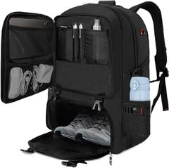 [TORIBIO] Hiking Backpack パック 55-80L Large Capacity Backpack, Roll-Top Backpack, 3-Way Design, Shoe Compartment, Fits 17-inch Laptop, Travel Bag, Business Backpack, Lightweight, Waterproof, Camping, Outdoor