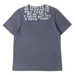 Maison Martin Margiela メゾンマルタンマルジェラ Tシャツ チャコールネイビー 紺 サイズ:M | Vネック エイズ Tシャツ (AIDS T-SHIRT)| トップス カットソー 半袖【メンズ】【中古】
