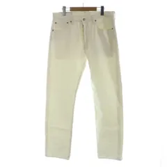 リーバイス Levi's 501 デニムパンツ ジーンズ ボタンフライ レザーパッチ W32 L32 白 ホワイト /KW ■GY99