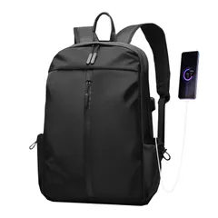 [VENDAGO] リュック バックパック 防水 軽量 おしゃれ ビジネスリュック 人気 メンズ レディース リュックサック 大容量 出張 通勤 通学 旅行 丈夫 男女兼用 荷物用ベルト USB充電ポート (ブラック-04, L)