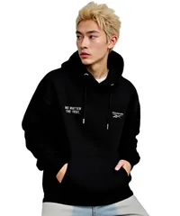 新品 Reebok/リーボック 裏毛バックロゴパーカー スウェット フーディー 刺繍 ワッペン アメカジ トップス rm-5138