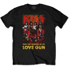 オフィシャル バンドTシャツ キッス KISS Love Gun Glow ブラック 黒