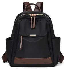 [RREMN] リュック レディース A4 軽量 大容量 小さめ 防水 通勤 旅行 黒 ナイロン (ブラック) [並行輸入品]