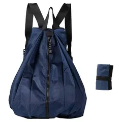 折りたたみ リュック 大容量 軽量｜旅行 サブバッグ 通勤 通学 エコバッグ｜レディース メンズ おしゃれ コンパクト 収納 (ネイビー)バック