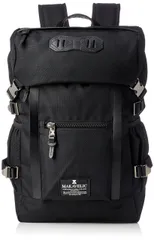 [マキャベリック] リュック 13インチラップトップ収納 CHASE DOUBLE LINE BACKPACK 3106-10107 バックパック メンズ ブラック Free Size