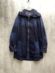 NICOLE CLUB FOR MEN ニコルクラブフォーメン ストレッチデニムシャツブルゾン パーカー ジャケット ウォッシュ加工 size46/ネイビー ■◇メンズ