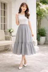 【未使用級】【参考価格57,200円】FOXEY NEW YORK 39823 / フォクシー ニューヨーク  スカート 38 グレー