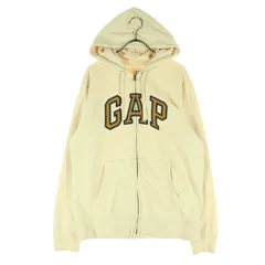 GAP ギャップ 長袖 ジップパーカー S ベージュ系 メンズ 古着