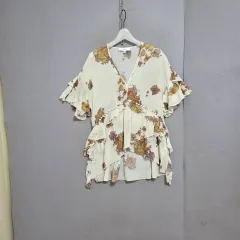 sHaru特価s35 IRO Vネック おしゃれブラウス S n2304