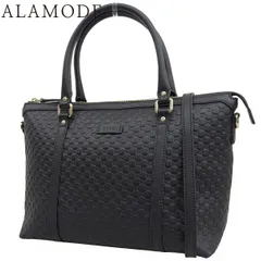 GUCCI グッチ マイクログッチシマ ハンドバッグ トートバッグ 2WAY ショルダーバッグ 斜め掛け レザー ブラック 黒 ゴールド金具 309614 GUCCI】グッチ『グッチニース マイクログッチシマ 2WAYトートバッグ