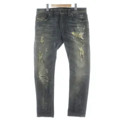 ディーゼル DIESEL 2016SS THAVAR デニムパンツ ジーパン 32 インディゴ ダメージ加工 ストレッチ ストレート /PP ■GY01