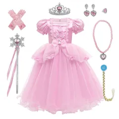Agture シンデレラ風 ドレス 子供 シンデレラ風 コスプレ ディズニー風 プリンセス ドレス ワンピース ハロウィン コスプレ クリスマスサプライズ ディズニー風 プリンセス 変身 仮装 コスチューム シンデレラ風 ワンピース 衣装 子供 お姫様ドレス