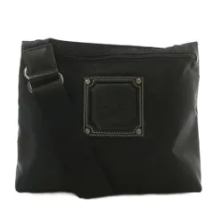 ロンシャン LONGCHAMP ショルダーバッグ ナイロン レザー ロゴ 黒 ブラック /XZ ■GY18