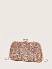 バッグ レディース ドレスバッグ グリッター 箱型クラッチバッグ、イブニングバッグ、フォーマルドレス用バッグ、ウェディングバッグ