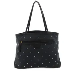 ケイトスペード KATE SPADE トートバッグ 手提げ ドット柄 ナイロン レザー ロゴ 総柄 紺 ネイビー /FF ■GY11