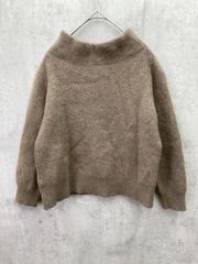 SLOBE IENA スローブイエナ ラクーン 羊毛 カシミヤ ハイネック ショート丈 ニット セーター 茶 ◆■レディース