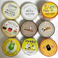 まとめ売り) 日本 キャラクター マスキングテープ 9個 まとめ売り (個別も可能)