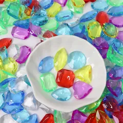 SensaBliss カラー宝石 おもちゃ ダイヤモンド キラキラクリスタル 複数形 色ランダム 宝箱 海賊 自宅用 夏祭り 文化祭 パーティー 小道具 誕生日 プレゼント 250g 約150個セット