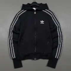 85) アディダス レア 必須アイテム ヨーロッパ ファイヤーバード トラックジャージ トップス ブラック