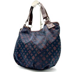 Russet ラシット トートバッグ ネイビー ブラウン 紺 茶 ナイロン レザー モノグラム A4収納 肩掛け ショルダー 軽量