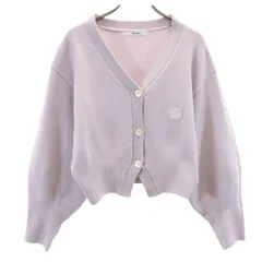 SNIDEL スナイデル 長袖 ショート丈 ニットカーディガン F ライトパープル レディース 古着