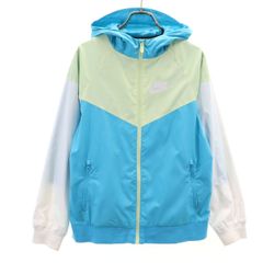 NIKE ナイキ ウインドブレーカー L 水色 ジャケット 裏メッシュ レディース 古着