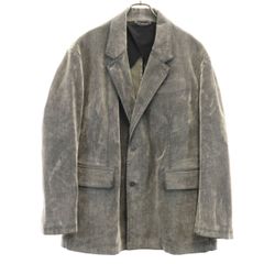 DIESEL ディーゼル イタリア製 シングル ブレステッド ブレザー S グレー D-BLAZ メンズ 古着